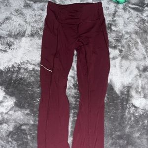 lululemon red merlot leggings